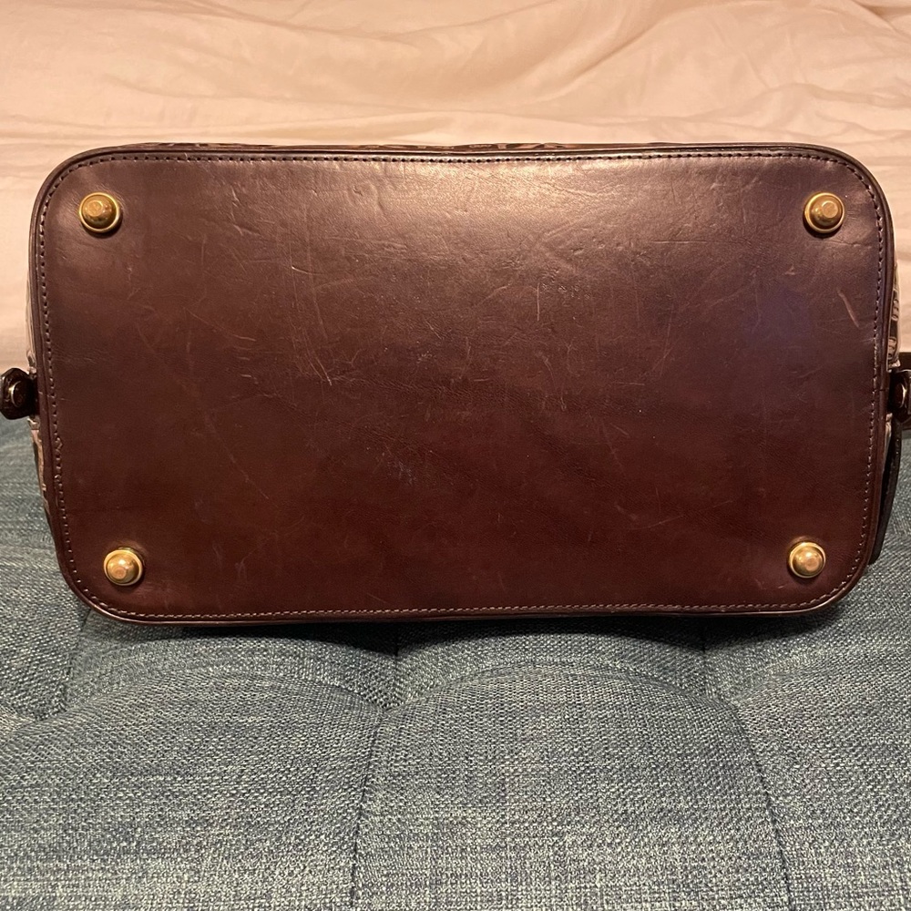 ✨RARE Brahmin Vivian- Espresso Fresco handbag black & brown embossed leather✨ - Picture 5 of 13
